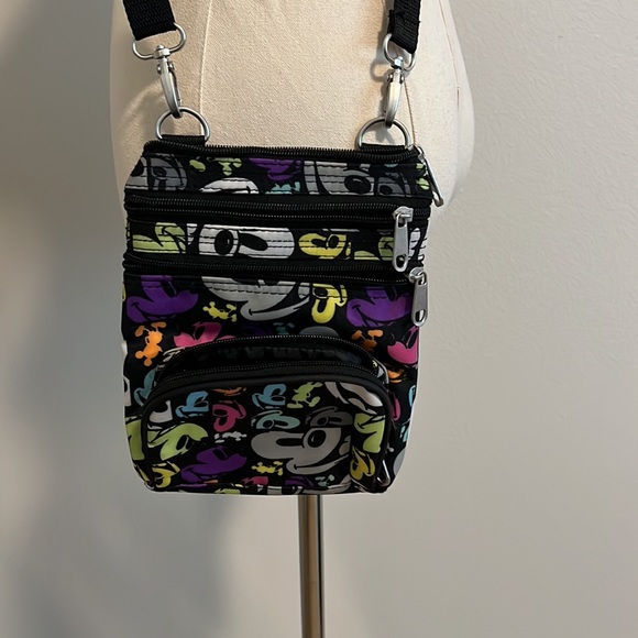 Disney crossbody purse. Nylon. Used once. One Size. Multi color. Mickey Mouse. - Picture 2 of 6